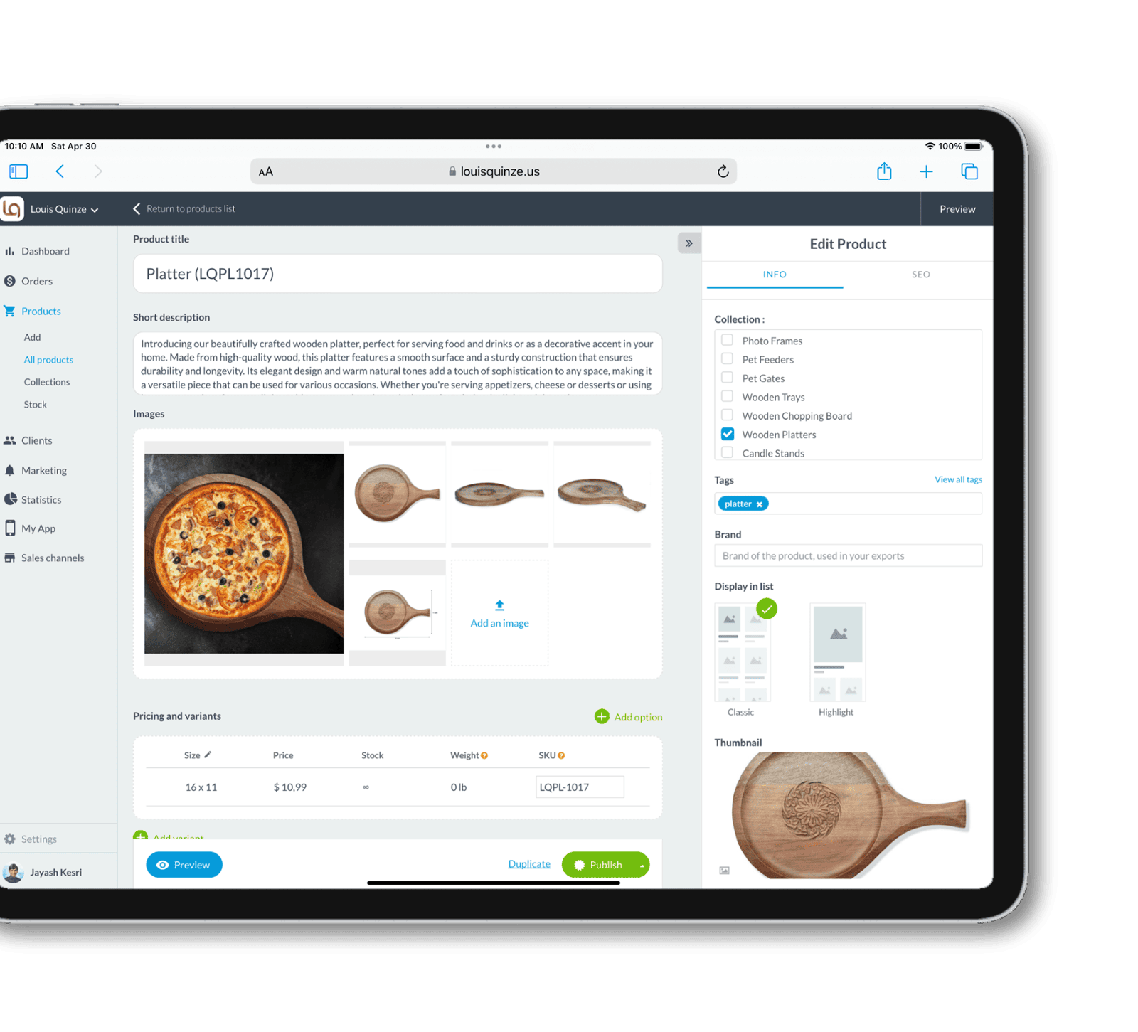 Muse eCommerce mBaaS Products