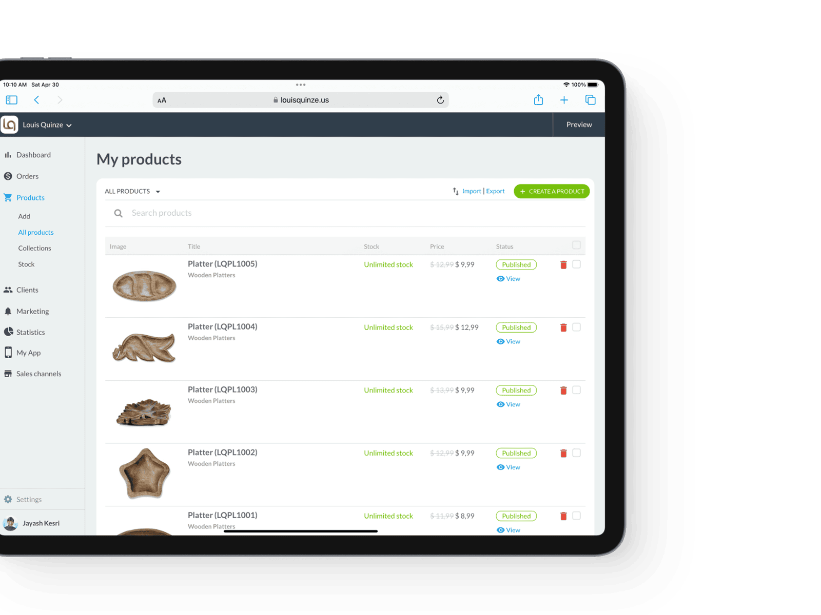 Muse eCommerce mBaaS Products