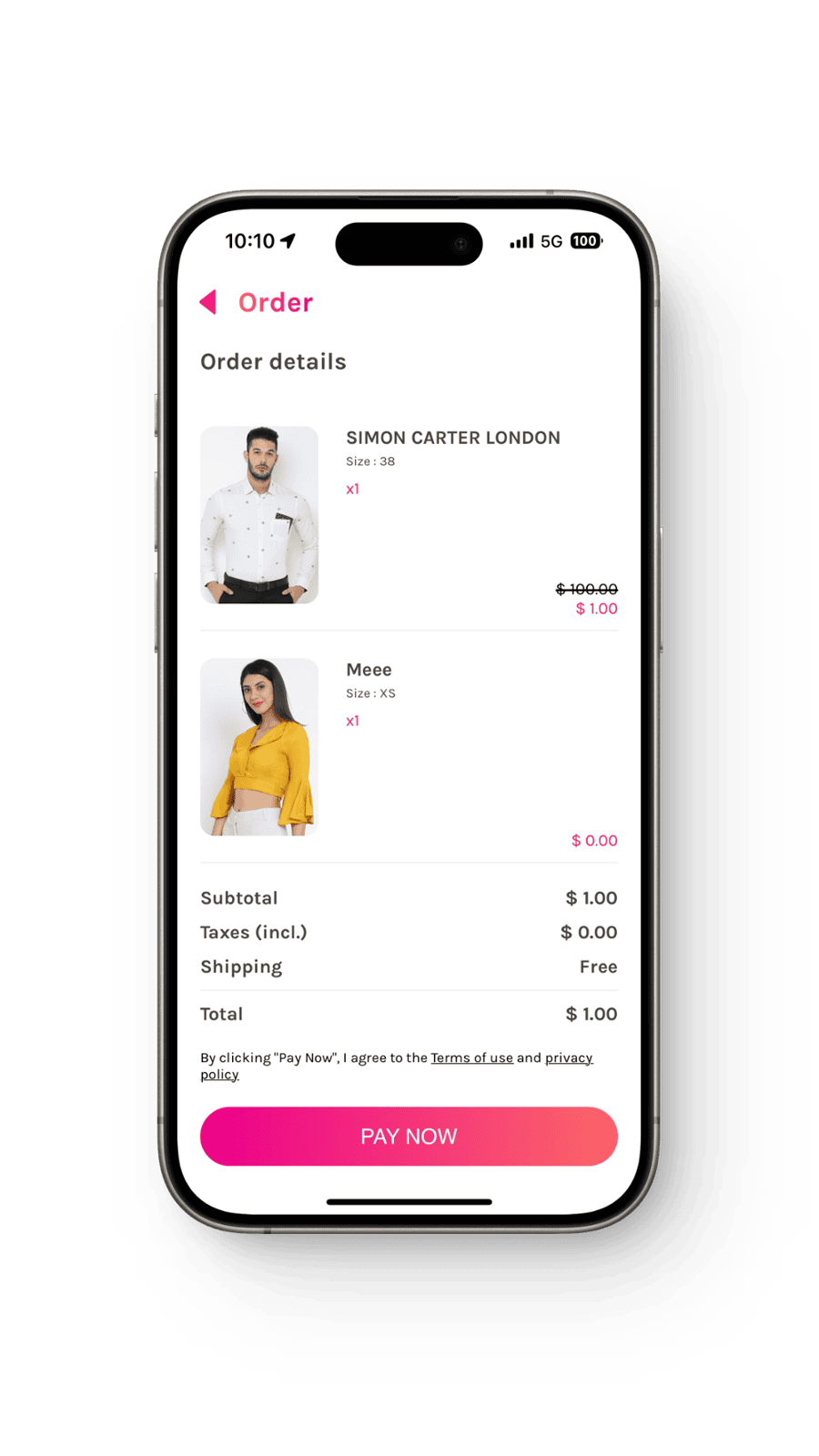 Shopping Cart with Checkout