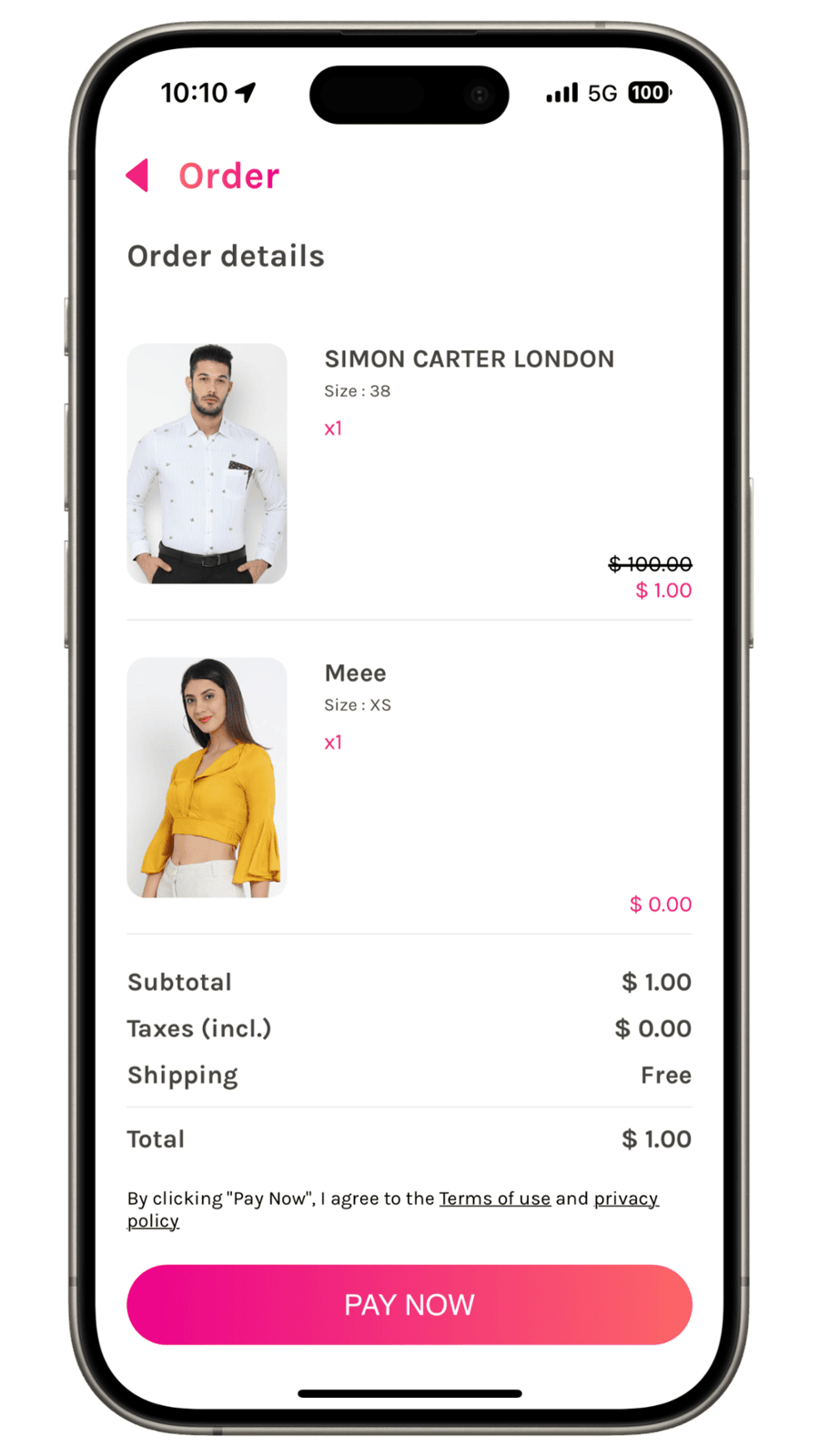 Shopping Cart with  Checkout
