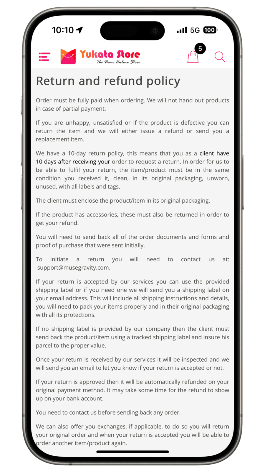 Policy Pages