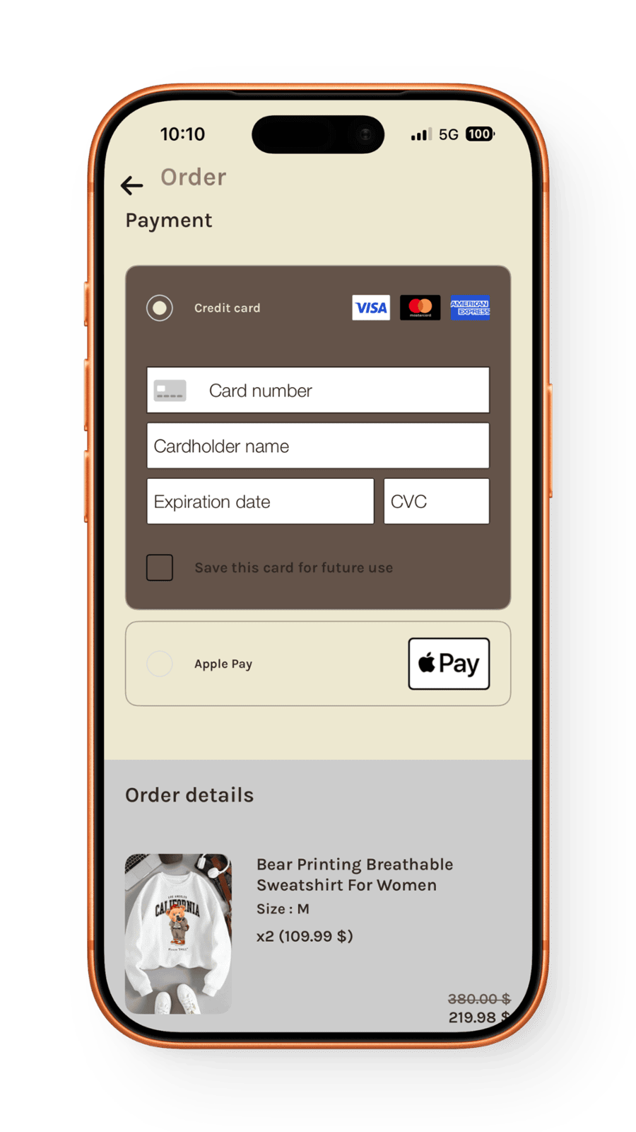 payment details